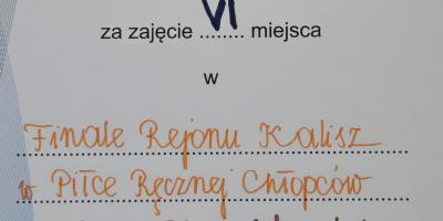 FINAŁ REJONU W PIŁCE RĘCZNEJ CHŁOPCÓW W RAMACH IMS