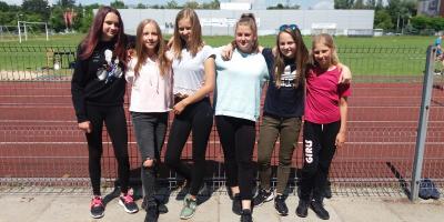 IV miejsce w finale rejonu w czwórkach lekkoatletycznych dziewcząt